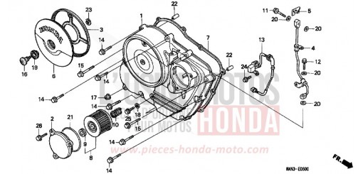 PANNEAU CARTER-MOTEUR D. NX650W de 1998
